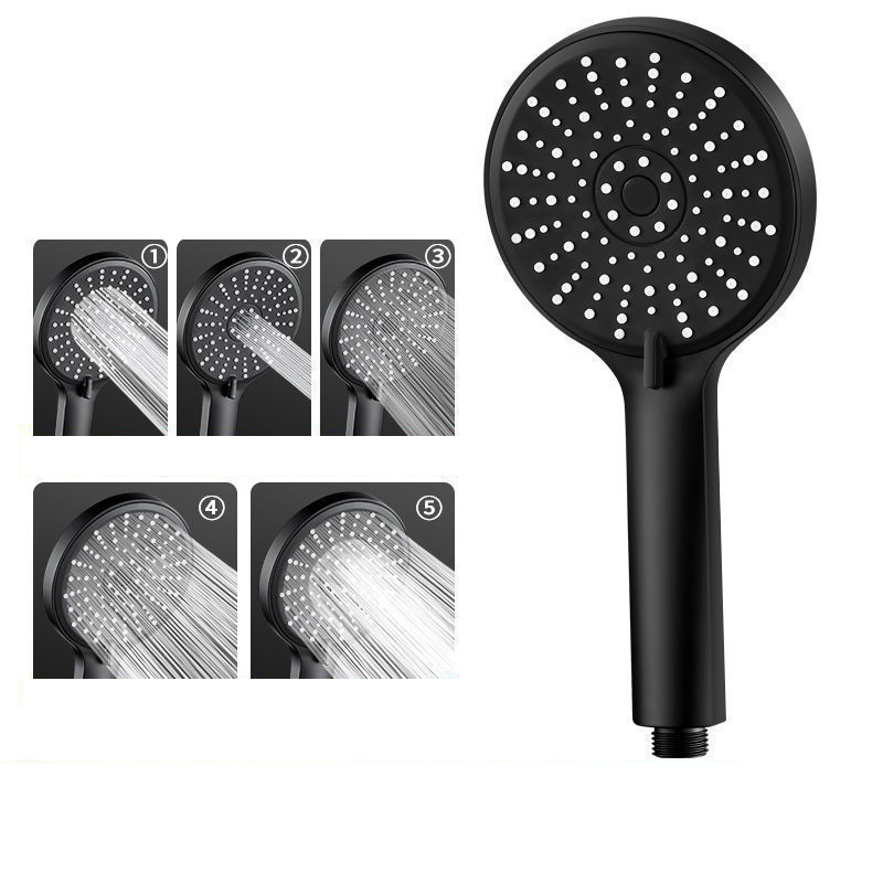 High Pressure Shower Head Handheld - Black 5 Modes Shower Head Adjustable