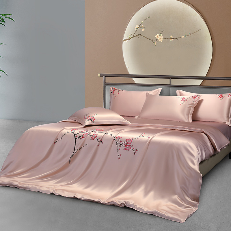 Aesthetic Floral Duvet Cover - 25mm Mulberry Silk Flowers Bedding set